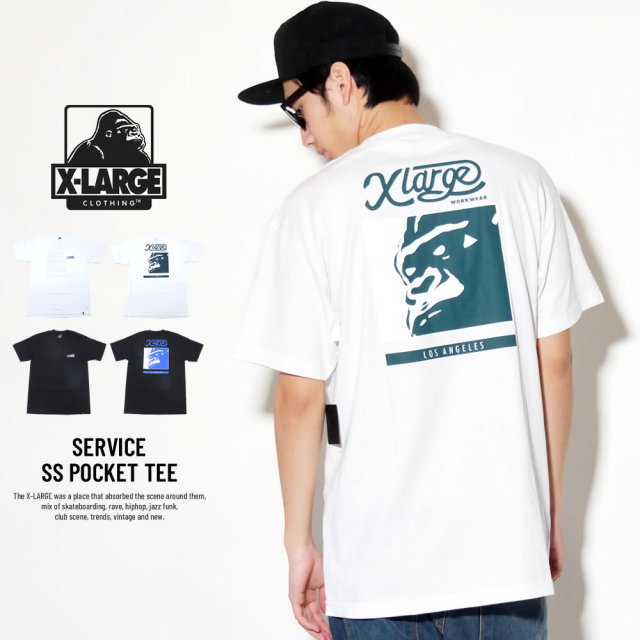 X-LARGE エクストララージ 半袖Tシャツ メンズ SERVICE SS POCKET TEE (M18A1201)