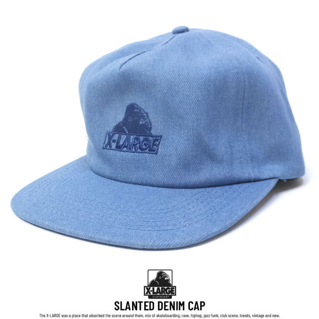 X-LARGE エクストララージ カーブバイザーキャップ メンズ SLANTED DENIM CAP (M18A9109)