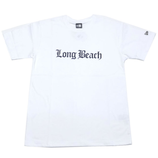 NEW ERA ニューエラ 半袖Tシャツ オールドイングリッシュ Long Beach ホワイト (11556738)