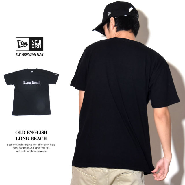NEW ERA ニューエラ 半袖Tシャツ オールドイングリッシュ Long Beach ブラック (11556739)