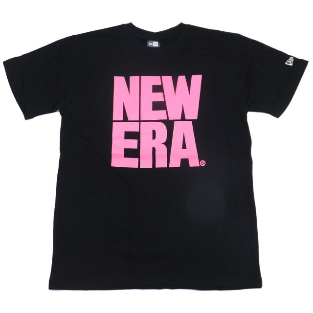 NEW ERA ニューエラ 半袖Tシャツ BIG NEW ERA ブラック×ピンク (11556805)