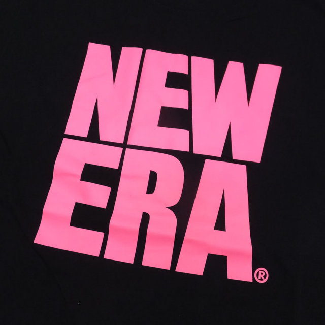 NEW ERA ニューエラ 半袖Tシャツ BIG NEW ERA ブラック×ピンク (11556805)