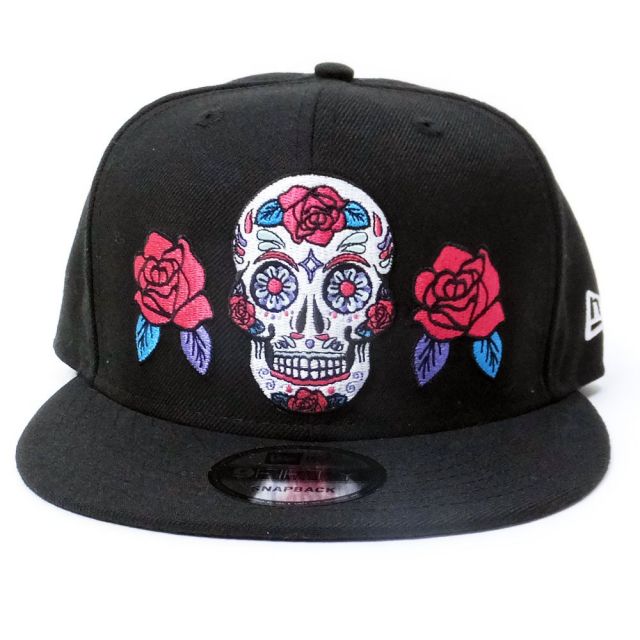 NEW ERA ニューエラ スナップバックキャップ 9FIFTY メキシカン スカル&ローズ ブラック (11557261)