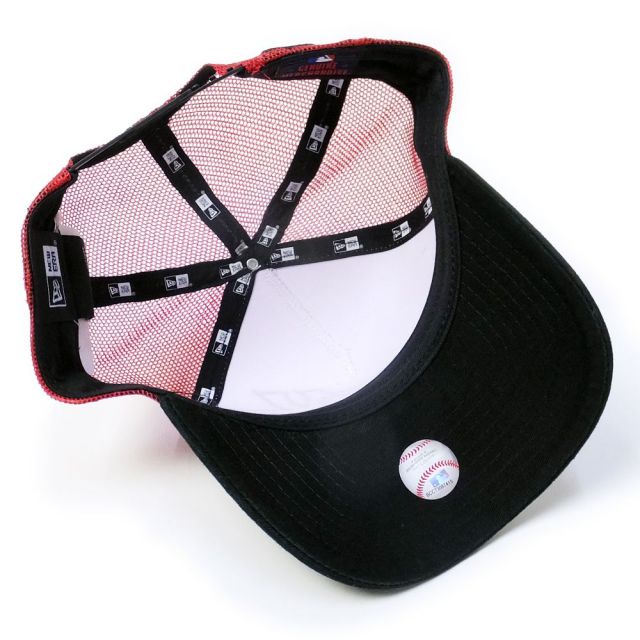 NEW ERA ニューエラ メッシュキャップ 9FORTY A-Frame トラッカー バタリオン ニューヨーク・ヤンキース ホワイト レッドメッシュ ブラックバイザー (11557348)