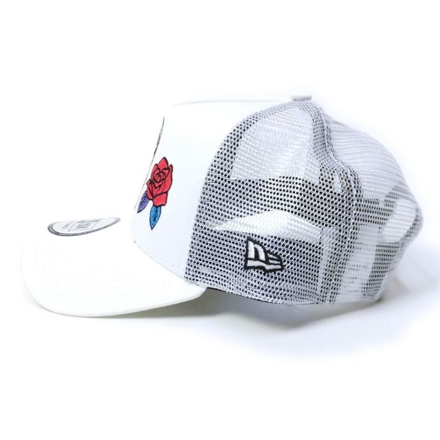 NEW ERA ニューエラ メッシュキャップ 9FORTY A-Frame トラッカー メキシカン スカル&ローズ ホワイト (11557358)