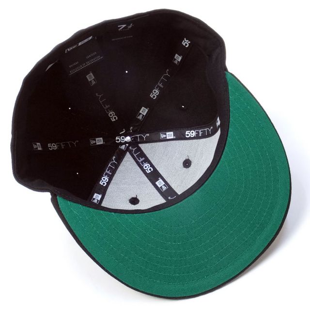 NEW ERA ニューエラ ベースボールキャップ 59FIFTY オールドイングリッシュ ロングビーチ ブラック×スノーホワイト (11557518)