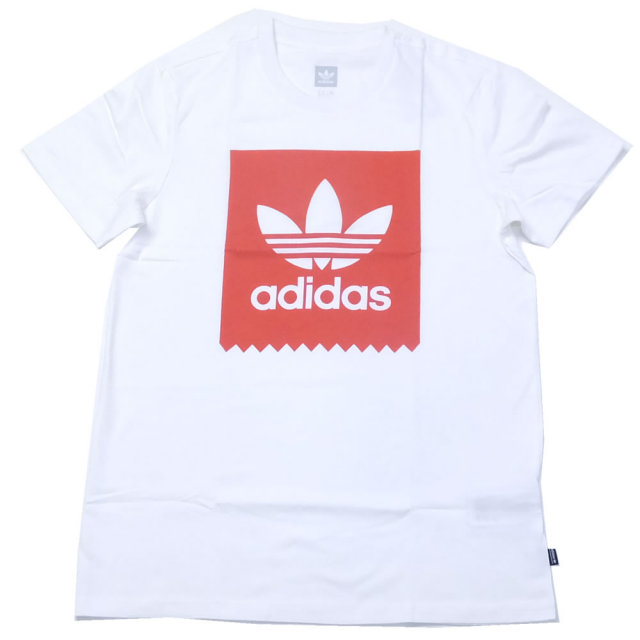 adidas アディダス 半袖Tシャツ SOLID BLACK BIRD TEE ホワイト/レッド (CW2341)