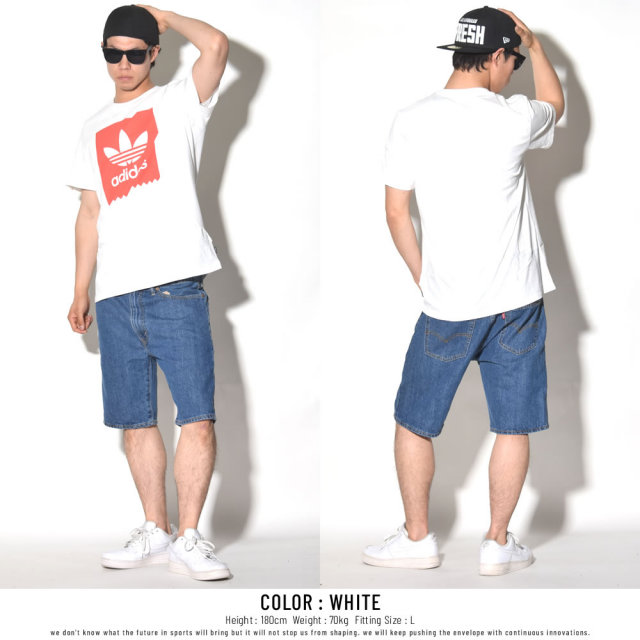 adidas アディダス 半袖Tシャツ SOLID BLACK BIRD TEE ホワイト/レッド (CW2341)