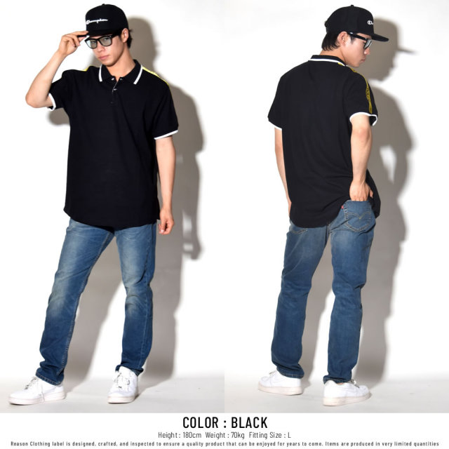 REASON リーズン ポロシャツ DO NOT CROSS POLO (M8-39)