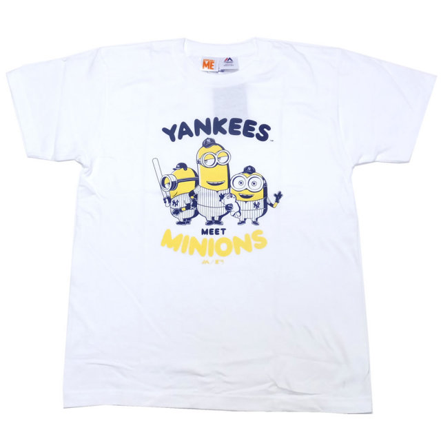MAJESTIC マジェスティック 半袖Tシャツ メンズ ミニオンズ コラボ MINIONS×NEW YORK YANKEES TEE (MM01-NYK-8S900MN)