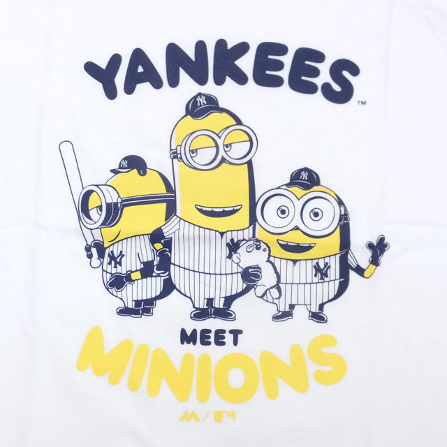MAJESTIC マジェスティック 半袖Tシャツ メンズ ミニオンズ コラボ MINIONS×NEW YORK YANKEES TEE (MM01-NYK-8S900MN)