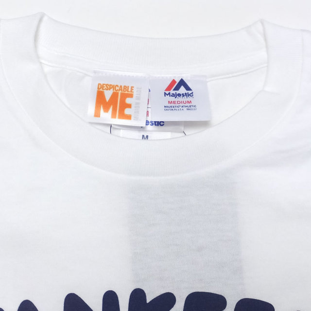 MAJESTIC マジェスティック 半袖Tシャツ メンズ ミニオンズ コラボ MINIONS×NEW YORK YANKEES TEE (MM01-NYK-8S900MN)