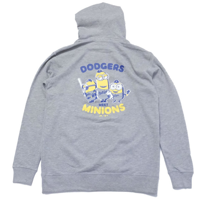MAJESTIC マジェスティック プルオーバーパーカー メンズ ミニオンズ コラボ MINIONS×LOS ANGELES DODGERS HOODIE (MM06-LDG-8S900MN)
