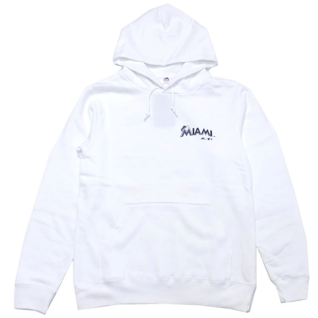 MAJESTIC マジェスティック プルオーバーパーカー メンズ ミニオンズ コラボ MINIONS×MIAMI MARLINS HOODIE (MM06-MIA-8S900MN)