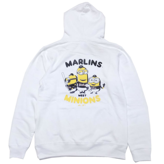 MAJESTIC マジェスティック プルオーバーパーカー メンズ ミニオンズ コラボ MINIONS×MIAMI MARLINS HOODIE (MM06-MIA-8S900MN)