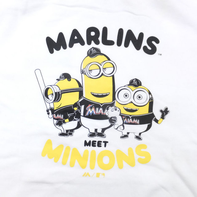 MAJESTIC マジェスティック プルオーバーパーカー メンズ ミニオンズ コラボ MINIONS×MIAMI MARLINS HOODIE (MM06-MIA-8S900MN)
