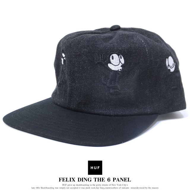 HUF×FELIX ハフ×フィリックス コラボ ストラップバックキャップ FELIX DING THE 6 PANEL (HT00280)