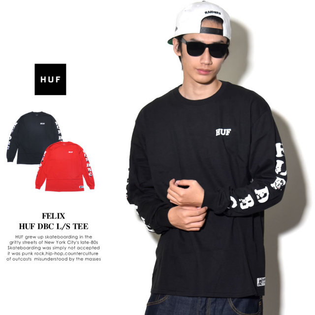 HUF×FELIX ハフ×フィリックス コラボ 長袖Tシャツ FELIX HUF DBC L/S TEE (TS00433)