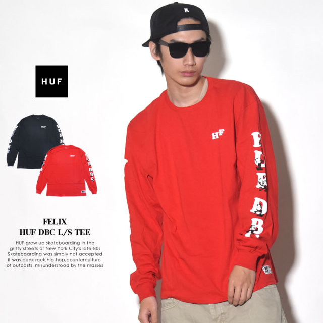 HUF×FELIX ハフ×フィリックス コラボ 長袖Tシャツ FELIX HUF DBC L/S TEE (TS00433)