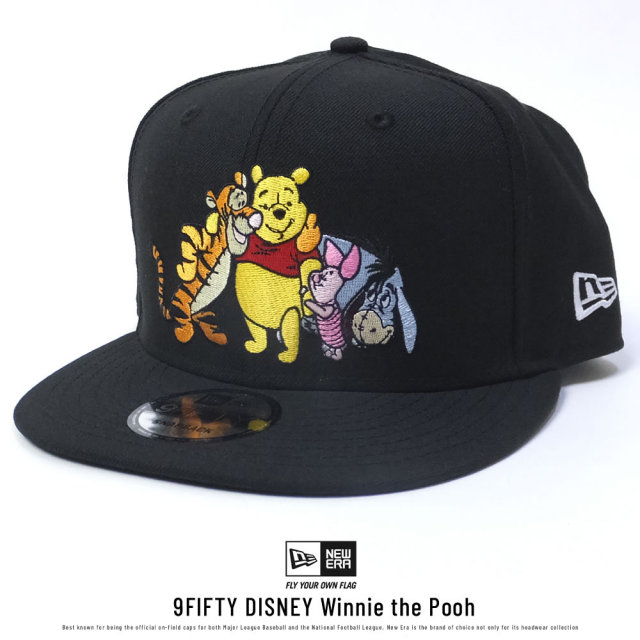 NEW ERA ニューエラ スナップバックキャップ コラボ 9FIFTY ディズニー くまのプーさん フレンズ ブラック (11589134)