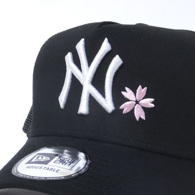 NEW ERA ニューエラ メッシュキャップ 9FORTY A-Frame トラッカー 桜 ニューヨーク・ヤンキース ブラック (11589136)