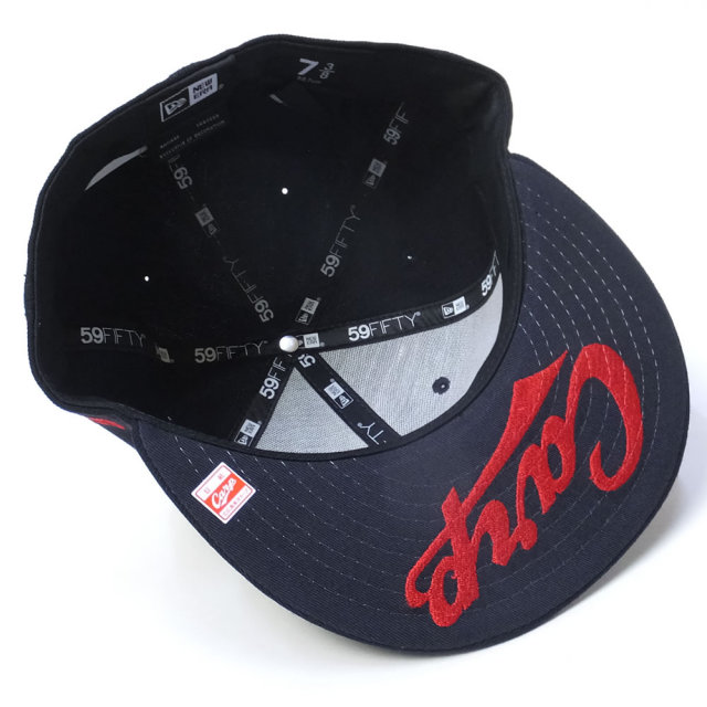 NEW ERA ニューエラ ベースボールキャップ 59FIFTY UNDERVISOR NPB 広島東洋カープ ネイビー×ネイビー レッドアウトライン Carpアンダーバイザー (11589148)