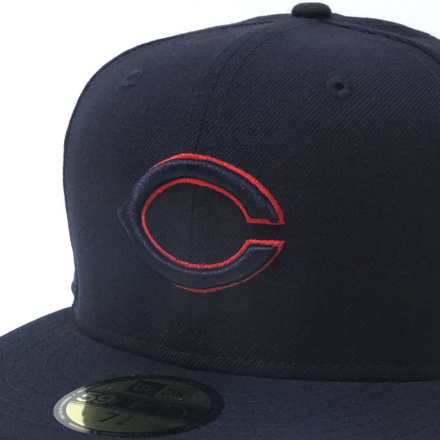 NEW ERA ニューエラ ベースボールキャップ 59FIFTY UNDERVISOR NPB 広島東洋カープ ネイビー×ネイビー レッドアウトライン Carpアンダーバイザー (11589148)