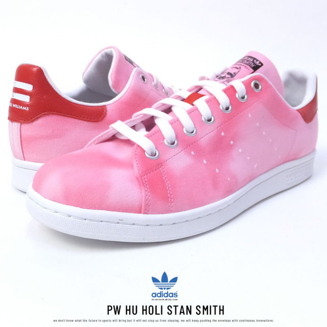 adidas アディダス スニーカー コラボ PHARRELL WILLIAMS HU HOLI STAN SMITH FTWWHT/FTWWHT/RED (AC7044)