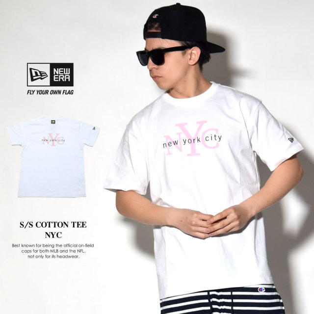 NEW ERA ニューエラ 半袖Tシャツ NYC ホワイト/ピンク (11556742)