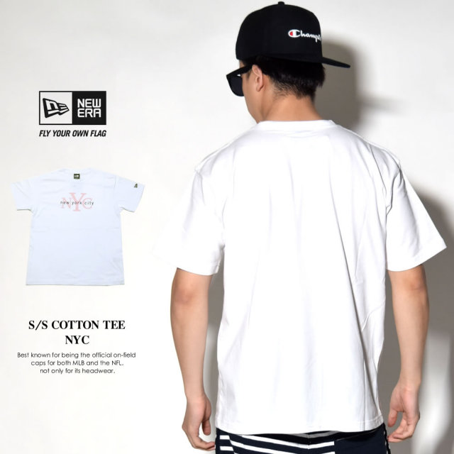 NEW ERA ニューエラ 半袖Tシャツ NYC ホワイト/ピンク (11556742)