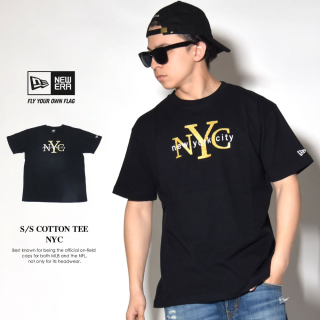 NEW ERA ニューエラ 半袖Tシャツ NYC ブラック/ゴールド (11556745)