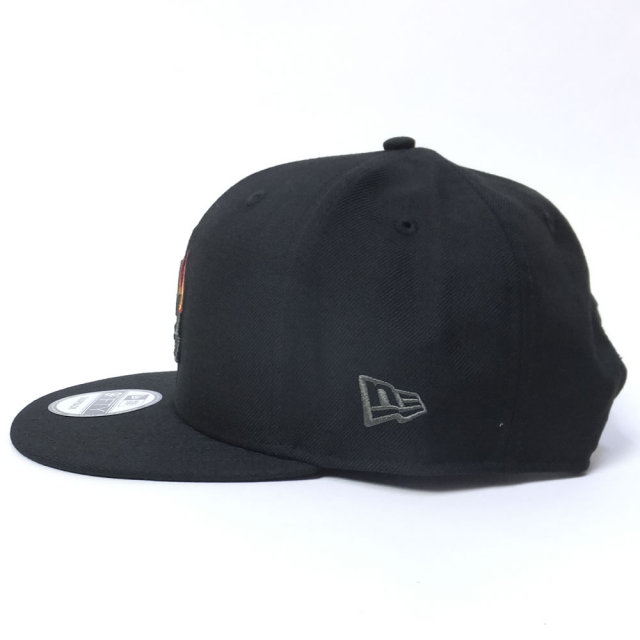NEW ERA ニューエラ スナップバックキャップ 9FIFTY ファイアーパターン ロサンゼルス・ドジャース ブラック×ファイアー (11557264)