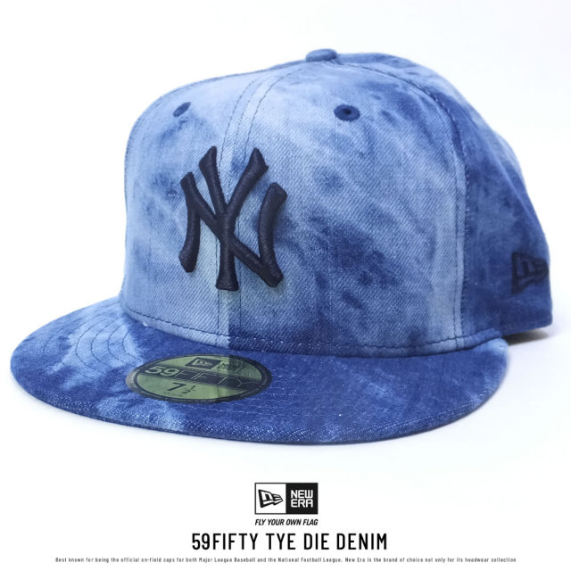 NEW ERA ニューエラ ベースボールキャップ 59FIFTY タイダイデニム ニューヨーク・ヤンキース ダークデニム (11557525)
