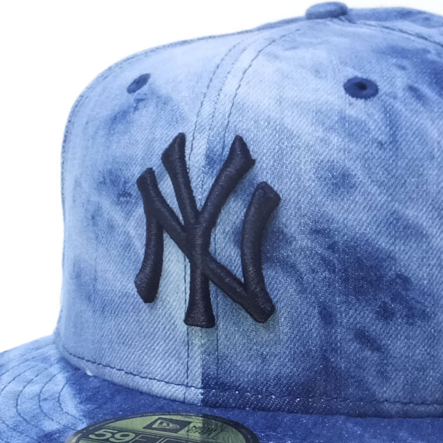 NEW ERA ニューエラ ベースボールキャップ 59FIFTY タイダイデニム ニューヨーク・ヤンキース ダークデニム (11557525)