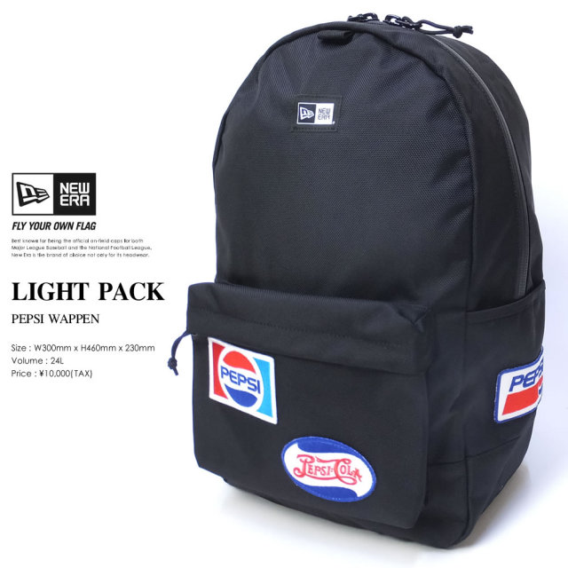 NEW ERA ニューエラ バックパック コラボ LIGHT PACK ライトパック PEPSI ペプシ ワッペン ブラック (11557914)
