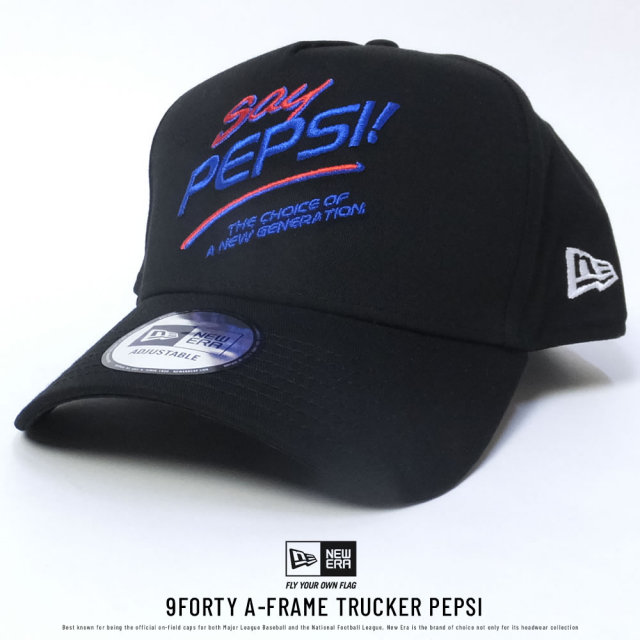 NEW ERA ニューエラ スナップバックキャップ コラボ 9FORTY A-FRAME PEPSI ペプシ SAY PEPSIロゴ ブラック (11557975)
