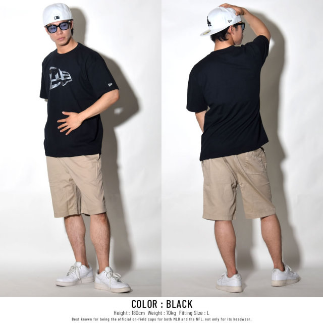 NEW ERA ニューエラ 半袖Tシャツ 吸汗速乾 PERFORMANCE TEE スウェディッシュカモ グレー フラッグロゴ ブラック (11556700)