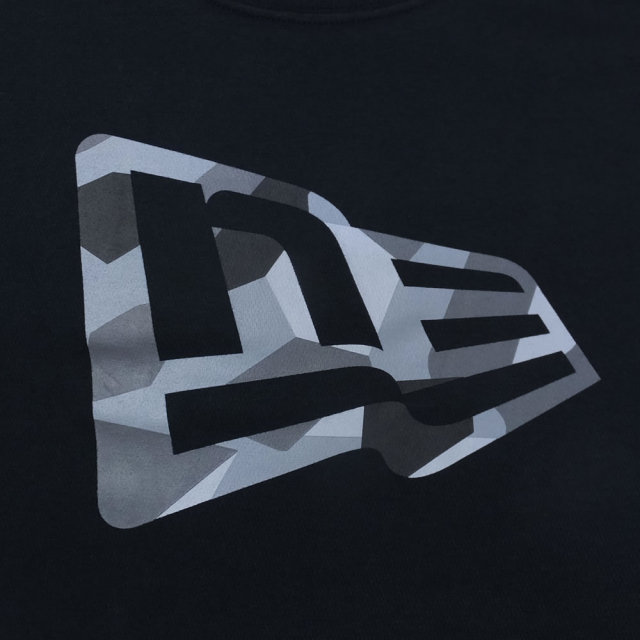 NEW ERA ニューエラ 半袖Tシャツ 吸汗速乾 PERFORMANCE TEE スウェディッシュカモ グレー フラッグロゴ ブラック (11556700)