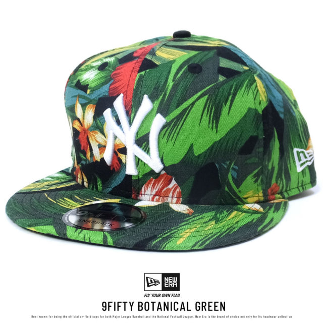 NEW ERA ニューエラ スナップバックキャップ 9FIFTY ボタニカル グリーン ニューヨーク・ヤンキース ボタニカル×ホワイト (11557254)