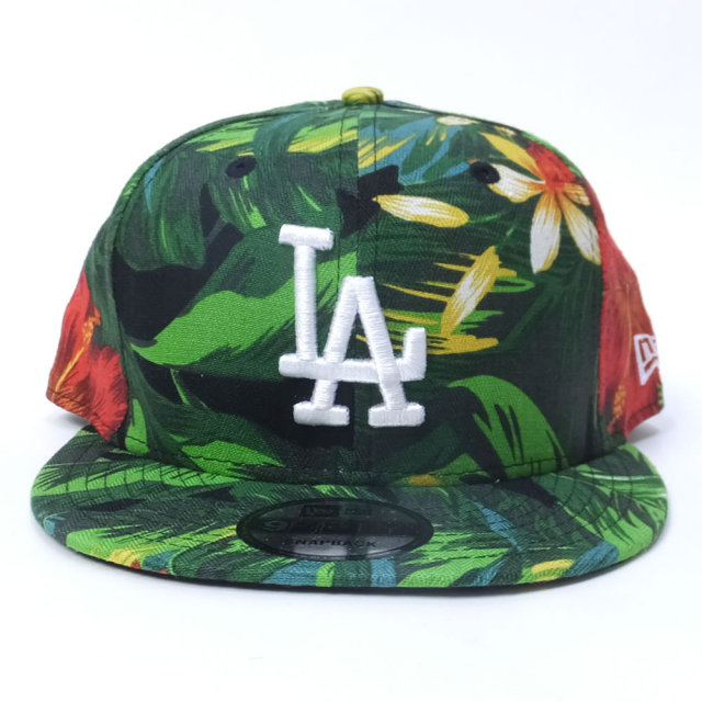 NEW ERA ニューエラ スナップバックキャップ 9FIFTY ボタニカル グリーン ロサンゼルス・ドジャース ボタニカル×ホワイト (11557263)