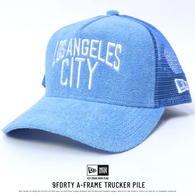 NEW ERA ニューエラ メッシュキャップ 9FORTY Aフレーム トラッカー パイル ロサンゼルス・シティ スカイブルー (11557321)