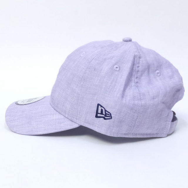 NEW ERA ニューエラ カーブバイザーキャップ 9THIRTY クロスストラップ リネンシャンブレー ニューヨーク・ヤンキース パープル×ネイビー (11557441)
