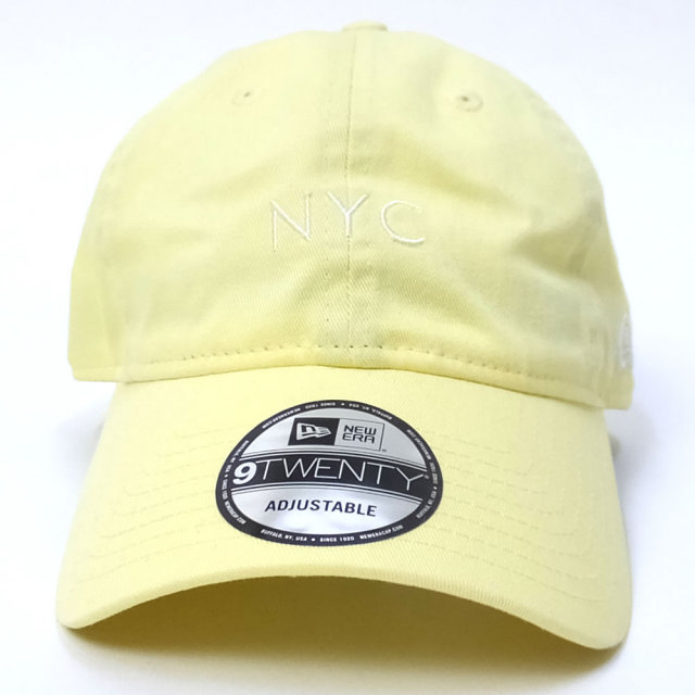 NEW ERA ニューエラ カーブバイザーキャップ 9TWENTY クロスストラップ パステル NYC ソフトイエロー (11557476)