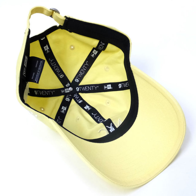 NEW ERA ニューエラ カーブバイザーキャップ 9TWENTY クロスストラップ パステル NYC ソフトイエロー (11557476)