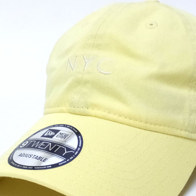 NEW ERA ニューエラ カーブバイザーキャップ 9TWENTY クロスストラップ パステル NYC ソフトイエロー (11557476)