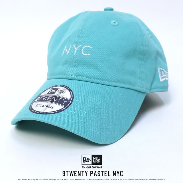 NEW ERA ニューエラ カーブバイザーキャップ 9TWENTY クロスストラップ パステル NYC クリアミント (11557480)