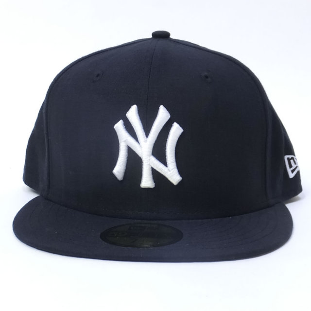 NEW ERA ニューエラ ベースボールキャップ 59FIFTY リネンシャンブレー ニューヨーク・ヤンキース ブラック×ホワイト (11557553)