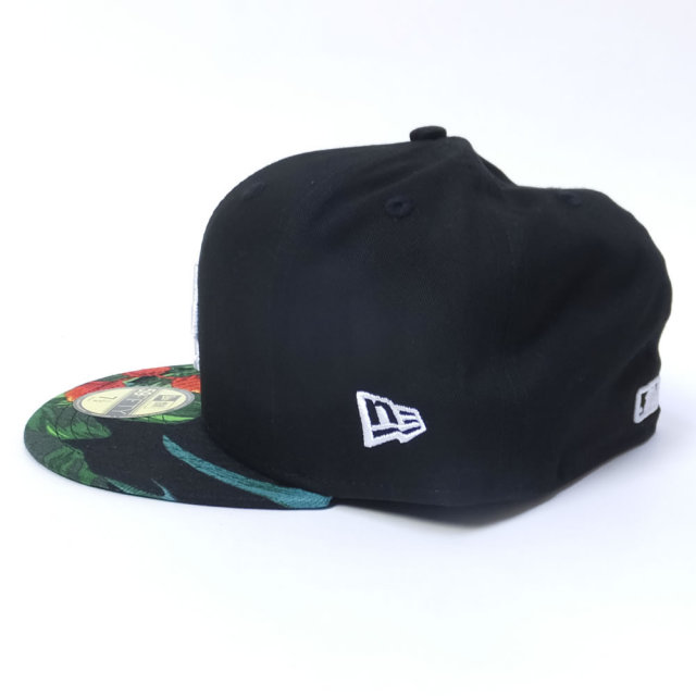 NEW ERA ニューエラ ベースボールキャップ 59FIFTY ボタニカル グリーン ロサンゼルス・ドジャース ブラック×ホワイト ボタニカルバイザー (11557599)