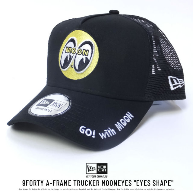 NEW ERA ニューエラ メッシュキャップ 9FORTY Aフレーム トラッカー MOONEYES ムーンアイズ EYES SHAPE ブラック (11557981)