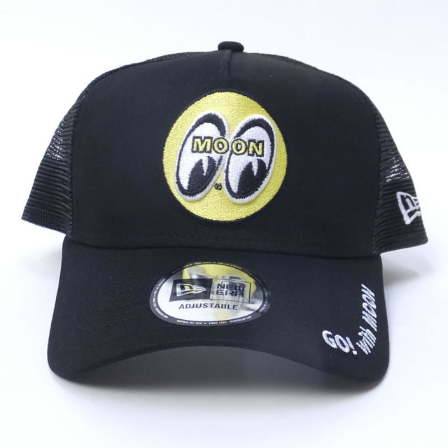 NEW ERA ニューエラ メッシュキャップ 9FORTY Aフレーム トラッカー MOONEYES ムーンアイズ EYES SHAPE ブラック (11557981)